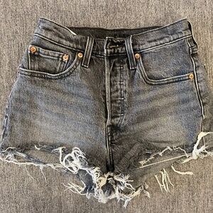 Levi's 501 Shorts, Black, size 24